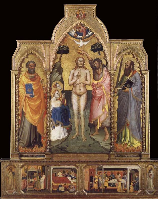 Niccolo di Pietro Gerini The Baptism of Christ Norge oil painting art